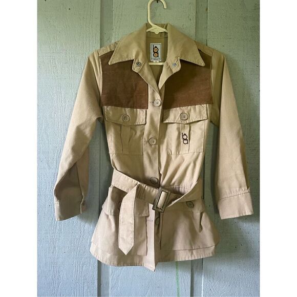 Vintage BOB ALLEN GUN CLUB SAFARI Sportswear Belted  Jacket Sz 32 - Picture 2 of 11